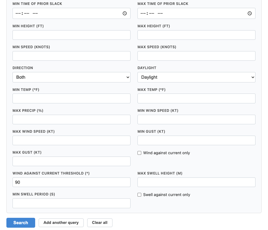 Advanced search filters in Current Events